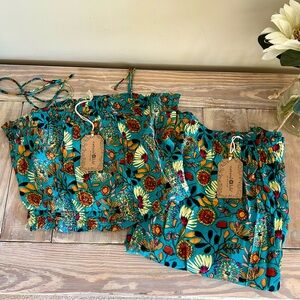 Natural Life Floral Midi Skirt & Strappy Tank Set ✨